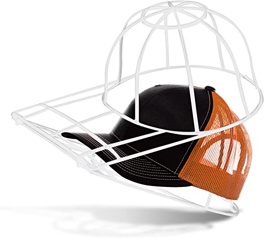 Ballcap Buddy Cap Washer Made in USA Baseball Cap Cleaner Hat Washer Frame  for Dishwasher and Washing Machine - White