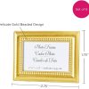 Beaded Mini Gold Picture Frames/Place Card Holder, Wedding Decor, Wedding Favors, Tabletop Photo Holder (Set of 6) - Image 2