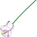 Couture Towel Single Daylily with Stem Cotton Baby Towel Flower Art, 8.5" x 8.5", Purple