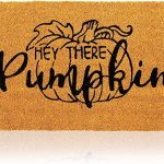 Natural Coir Welcome Door Mat, Hey There Pumpkin Fall Decor(30 x 17 in)