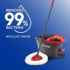 O-Cedar EasyWring Microfiber Spin Mop, Bucket Floor Cleaning System, Red, Gray - Image 4