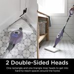 Shark S3504AMZ Steam Pocket Mop Hard Floor Cleaner with 1 Rectangle and 1 Triangle Mop Head, Natural Powerful Steam, Easy Maneuvering, Triangle & Rectangle Washable Pads, Quick Drying, Purple