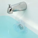 SlipX Solutions Bottomless Bath | Overflow Drain Cover for Tub | Best Gifts for Mom, Spa & Bath Accessories | Drain Block, Water Stopper Plug | Bath Essentials for Women | 4" Diameter, Clear