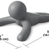 Umbra Buddy Door Stop, Heavy-Duty and Flexible, Soft-Touch Finish, Protects Your Floors, Single Pack, Charcoal