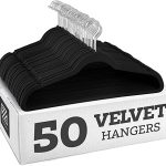 Zober Premium Velvet Hangers - Non-Slip, Durable, Space Saving Clothes Hangers for Closet w/ 360 Degree Chrome Swivel Hook - Coat Hangers Hold up to 10 Lbs - 50 Pack - Black